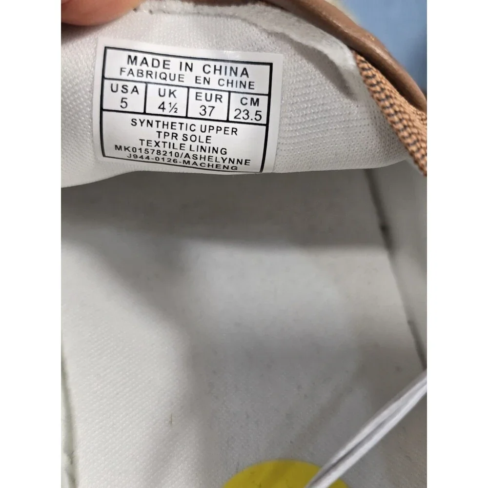 Michael Kors Women's New NOA Slip On Sneaker -Tan Jacquard Size 5M
